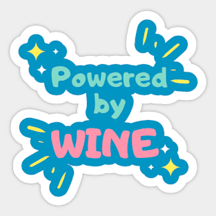 Powered by Wine Sticker